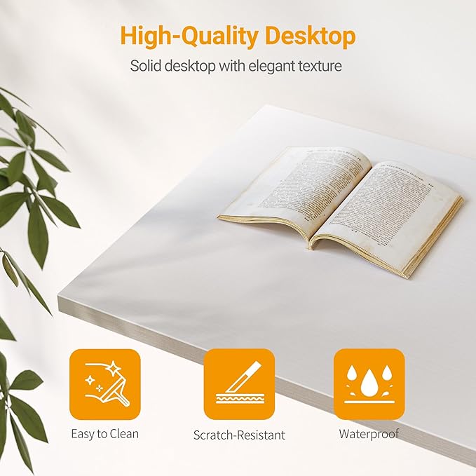 CubiCubi L Shaped Desk, 47 Inch Computer Desk with Reversible Storage Shelves Home Office Corner Desk Study Writing Table, White Top/Black Leg - LeafyLoom