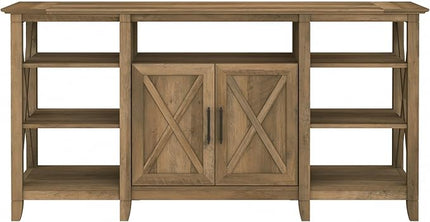 Bush KWV160RCP-03 Key West Tall TV Stand, Reclaimed Pine, Screens up to 65-Inch - LeafyLoom