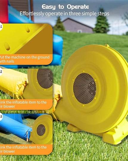 Inflatable Blower,1200W 1.5 HP Inflatable Bouncer Blower,Air Blower for Inflatables,Commercial Bounce House Blower for Bounce House,Inflatable Figures Outdoor Christmas Decorations - LeafyLoom
