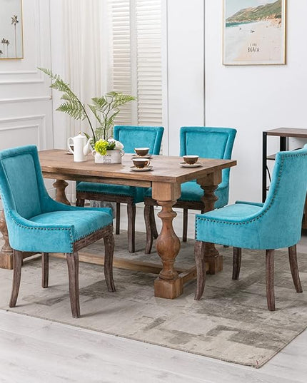 NicBex Haerin-SD-00085-LWJ Dining Chairs, 22.8"x20.8"x35.4", Blue - LeafyLoom