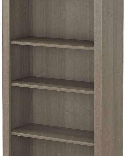 Bush Furniture Somerset Tall 5 Shelf Bookcase in Ash Gray - LeafyLoom