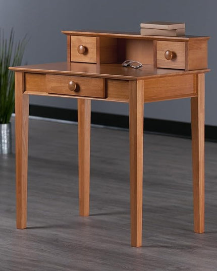 Winsome Wood Studio Home Office, Honey - LeafyLoom