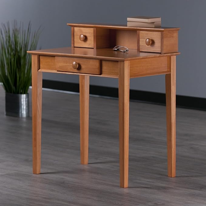 Winsome Wood Studio Home Office, Honey - LeafyLoom
