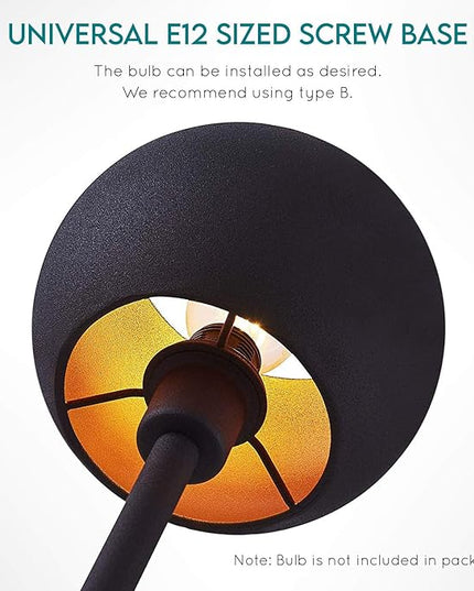 Tripod Floor Lamp - Black Modern Floor Lamp with 3 Matte Black Globe Head & Interwining Tripod Legs Perfect for Mid-Century Living Room and Bedroom - LeafyLoom