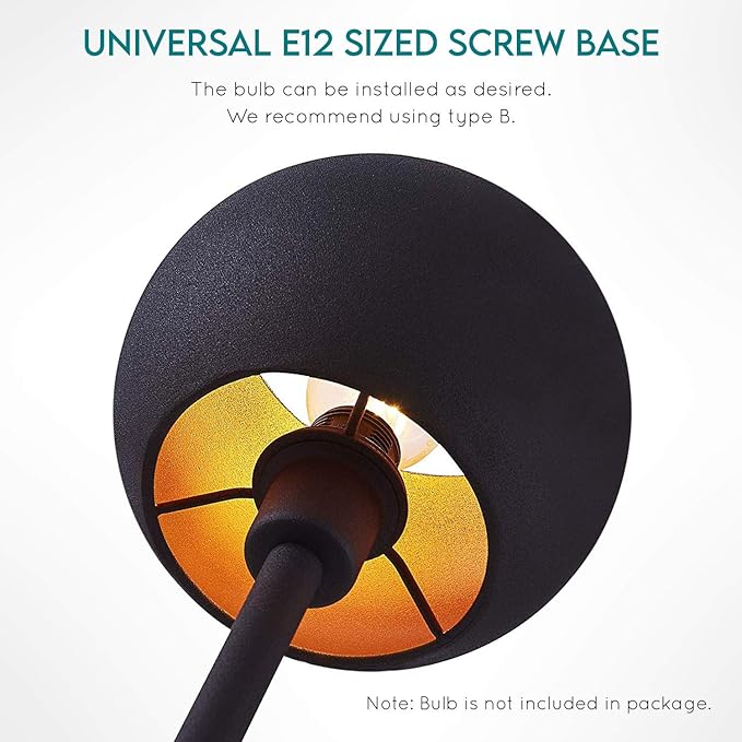 Tripod Floor Lamp - Black Modern Floor Lamp with 3 Matte Black Globe Head & Interwining Tripod Legs Perfect for Mid-Century Living Room and Bedroom - LeafyLoom