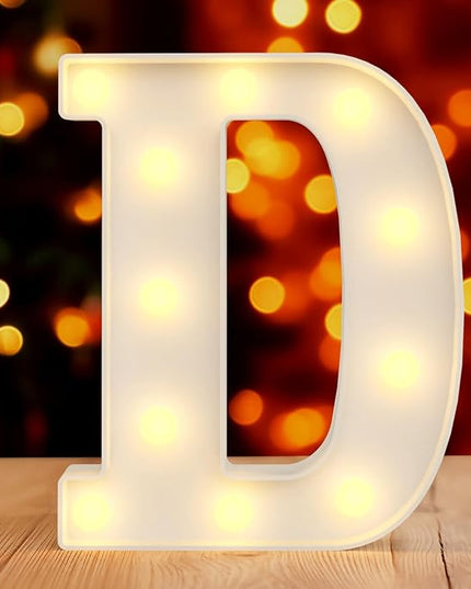 Light Up Letters Birthday Decorations for Women Marquee Letters for Wall Decor Alphabet Letters D Outdoor Christmas Decorations Room Decorations Centerpiece Table Decorations Locker Decorations - LeafyLoom