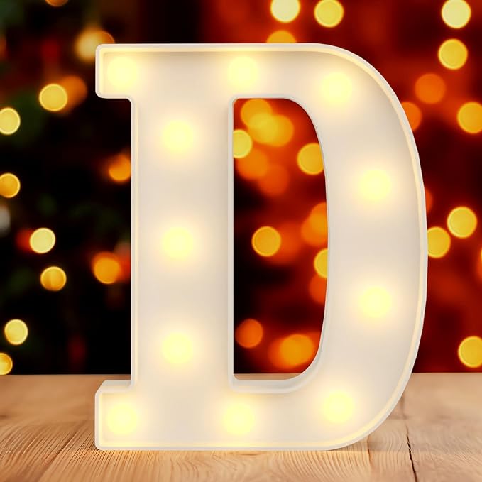 Light Up Letters Birthday Decorations for Women Marquee Letters for Wall Decor Alphabet Letters D Outdoor Christmas Decorations Room Decorations Centerpiece Table Decorations Locker Decorations - LeafyLoom