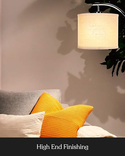 Brightech Montage LED Floor Lamp – Modern Floor Lamp for Living Rooms & Office, Tall Lamp with Arc Hanging Shade – Standing Lamp for Bedroom Reading, Mid-Century Pole Lamp for Farmhouse Style - Black - LeafyLoom