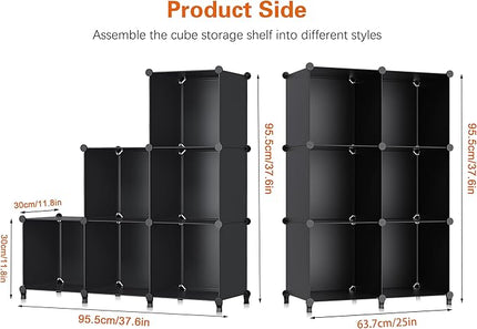 HOMIDEC 6-Cube Storage Organizer, Closet Organizer Storage Cabinet Shelf Bookcase Bookshelf,Storage Cubes Organizer Cabinet for Kids,Closet, Bedroom,Bathroom - LeafyLoom