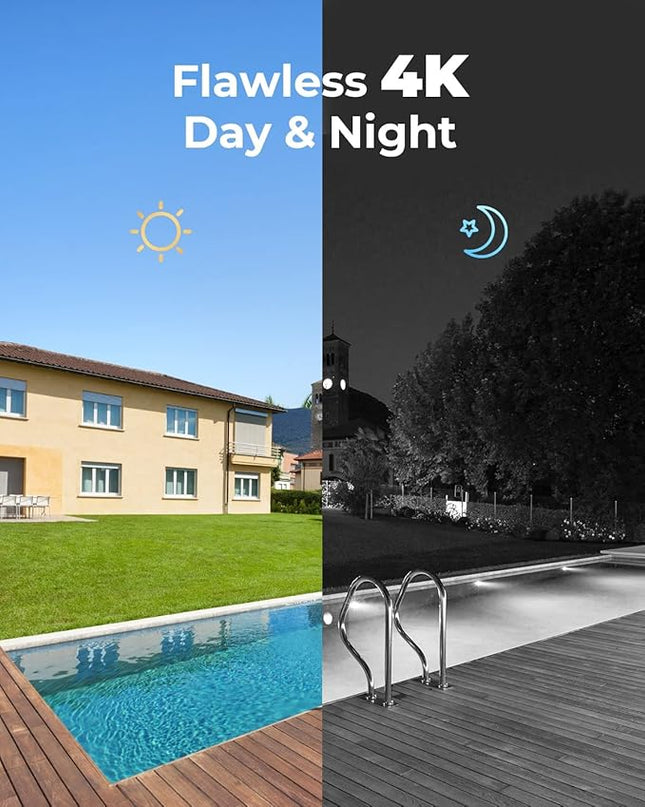 REOLINK 4K Security Camera System Wired, 8pcs H.265 Dome 4K PoE Cameras for Home Security Outdoors, Smart Person Vehicle Detection, 16CH NVR with 4TB HDD for 24-7 Recording, RLK16-800D8 REOLINK