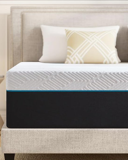 King Size Mattress,14-Inch King Foam Mattress in Box,Edges Support for Sleep Supportive,76" X 80" X 14" - LeafyLoom