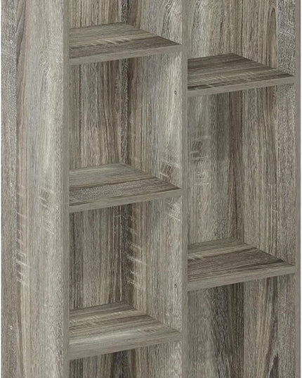 Furinno Luder 7-Cube Reversible Open Shelf, French Oak - LeafyLoom