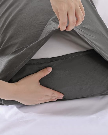 ROSGONIA Queen Comforter Set Charcoal Grey, 3pcs (1 Boho Dark Gray Comforter & 2 Pillowcases) All Season Soft Bedding Lightweight Bedspread Blanket Quilt - LeafyLoom