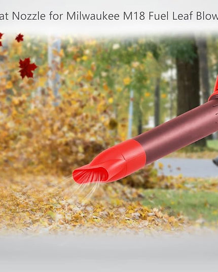 Leaf Blower Flat Nozzle for Milwaukee M18 2724-20 2724-21 Fuel Leaf Blower, Quick Drying Cleaning Other uses, Designed Positioning Ring Inside The Nozzle The Easier Installation (Red) - LeafyLoom