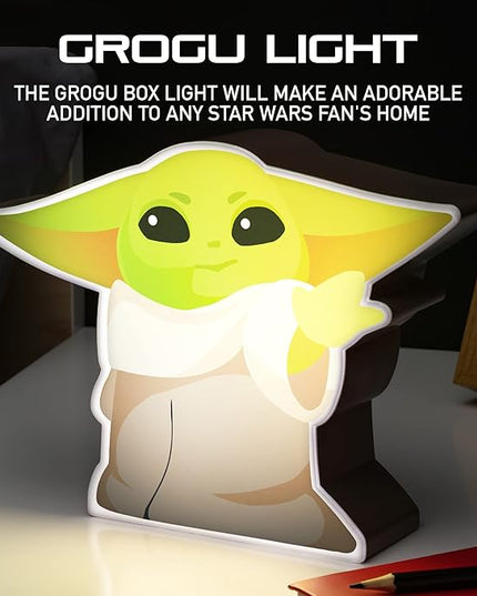 The Mandalorian Baby Yoda Night Light, Grogu The Child Officially Licensed Star Wars Bedroom Decor and Desk Lamp - LeafyLoom