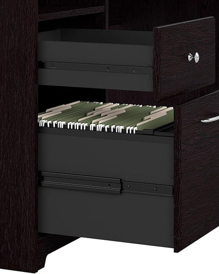 Bush Furniture Cabot 72W Computer Desk with Drawers in Espresso Oak - LeafyLoom