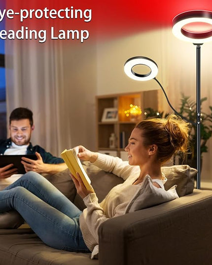 RGB Multicolour Modern Floor lamp Reading lamp Standing Sofa Lamps Lighting 7 Colors Changing Smart WiFi APP Remote Control for Bedroom Living Room Gaming Reading Learning Live Stream - LeafyLoom