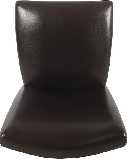HomePop Classic Parsons Dining Chairs, Brown Faux Leather (Set of 2) - LeafyLoom