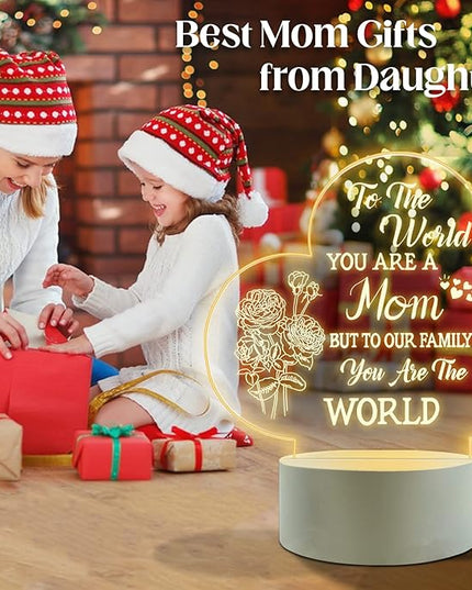 Lovely Mother-Best Mom Birthday Gifts from Daughter Son，Mom Night Light，Room Decoration Mom's - LeafyLoom