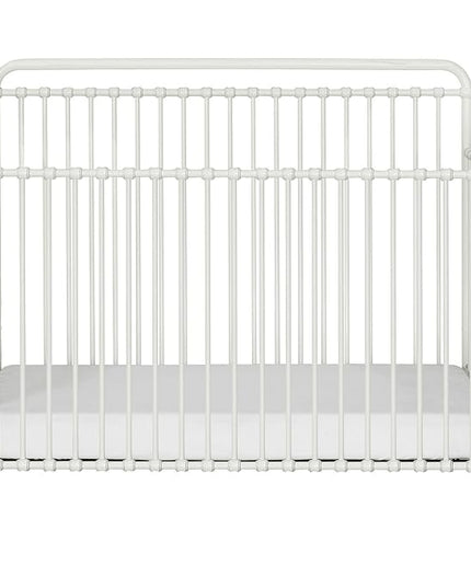 Namesake Winston 4-in-1 Convertible Metal Crib in Washed White, Greenguard Gold Certified - LeafyLoom