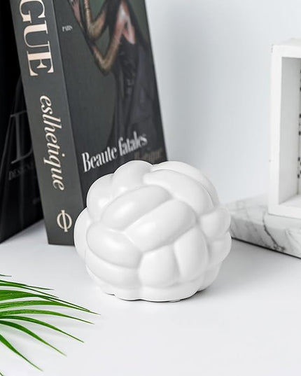 Knot Decor, Bookshelf Decor, Coffee Table Books Decor, Shelf Decor Accents, Modern Decor for Decorative Books, Minimalist Bookshelf Decor, Infinity Sculpture Sphere (4X3inc) - LeafyLoom