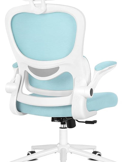 Misolant Ergonomic Office Chair, Desk Chair with Lumbar Support, Mesh Office Chair, Ergonomic Chair with Adjustable Headrest and Armrest,Comfortable Office Chair for Home Blue - LeafyLoom