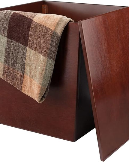 Winsome Trading, Inc. Mezo Cube Storage, Walnut 18.5 inches - LeafyLoom
