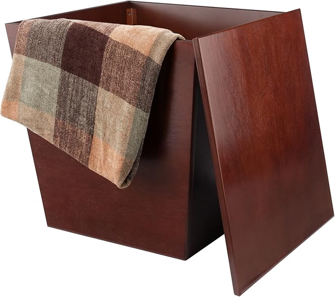 Winsome Trading, Inc. Mezo Cube Storage, Walnut 18.5 inches - LeafyLoom