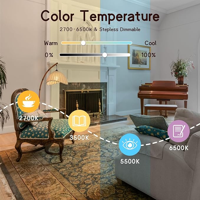 Retro Bamboo Floor Lamp - Unique Bohemian Hanging Arc Floor Lamp with Antique Rattan Style, RGB Colorful Dimmable Vertical Lamp for Dining Room Farmhouse Study Living Room - LeafyLoom