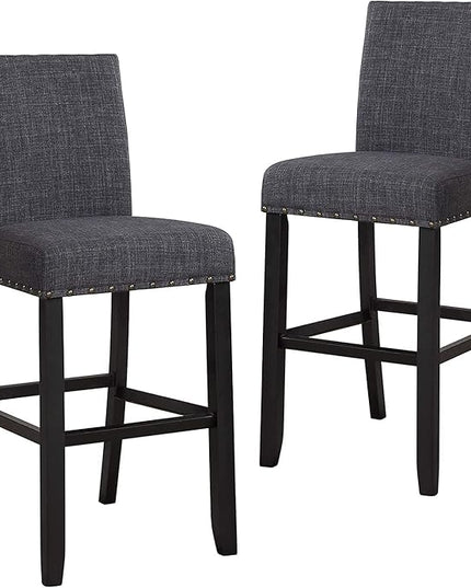 New Classic Furniture Crispin Counter Chair, Granite - LeafyLoom