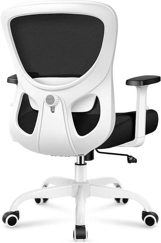 Office Chair Ergonomic Desk Chair with Adjustable Lumbar Support, Swivel Comfy Computer Chair Heavy Duty Executive Chair for Home Office - LeafyLoom
