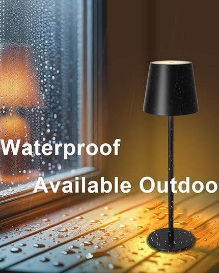 ORALUCE Cordless Table Lamp Rechargeable, Battery Operated LED Desk Lamp with USB Type-C Charging Port, 3 Color Stepless Dimming LED Lamp for Bedroom/Restaurant/Party/Coffee Shop/Camping/Bars, 1 Pack - LeafyLoom