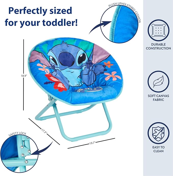 Idea Nuova Stitch Toddler Saucer Chair - LeafyLoom