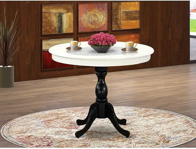 East West Furniture Dining Table, 36x36 Inch, AMT-LBL-TP - LeafyLoom