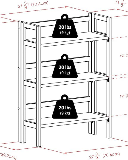 Winsome Wood Terry Shelving, Walnut, 3 - LeafyLoom