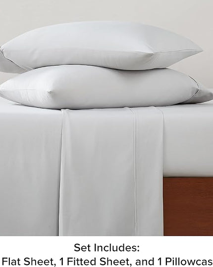 UGG 11793 Alahna Twin Bed Sheets and Pillowcases 3-Piece Set Sleep in Luxury Machine Washable Deep Pockets Wrinkle-Resistant Breathable Cozy Comfort Silky Cooling Sheets, Twin, Stone - LeafyLoom