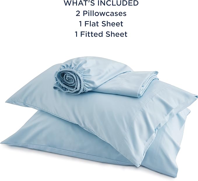 Bedsure Queen Sheets, Rayon Derived from Bamboo, Queen Cooling Sheet Set, Deep Pocket Up to 16", Breathable & Soft Bed Sheets, Hotel Luxury Silky Bedding Sheets & Pillowcases, Teal Blue - LeafyLoom