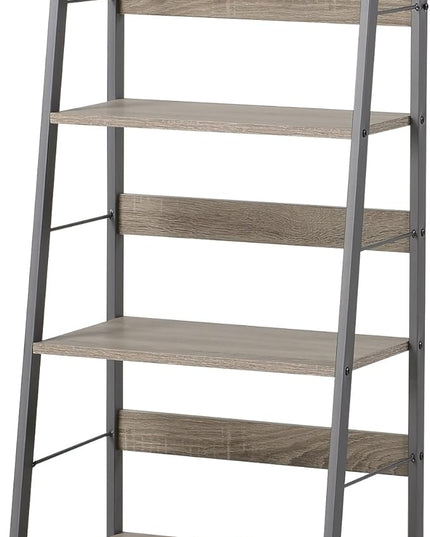 Signature Design by Ashley Soho Modern Home Office Desk & 4-Shelf Bookcase Set, Reclaimed Wood - LeafyLoom