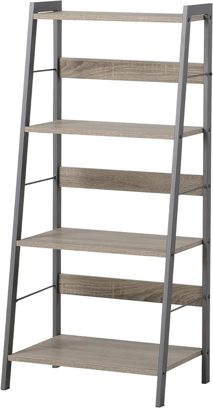 Signature Design by Ashley Soho Modern Home Office Desk & 4-Shelf Bookcase Set, Reclaimed Wood - LeafyLoom