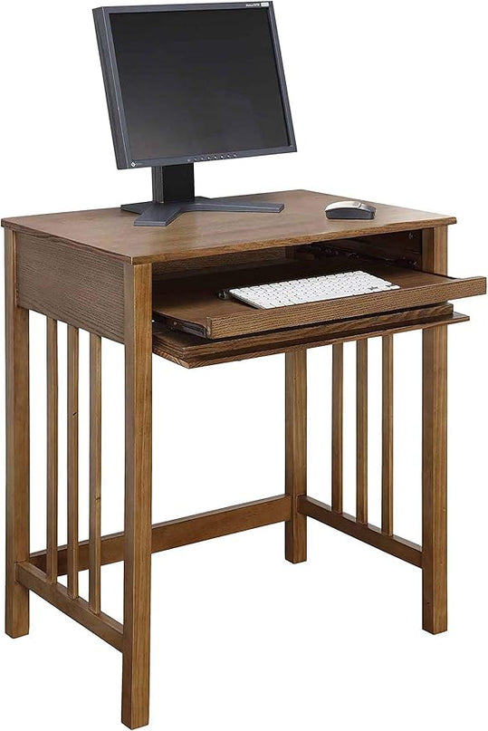 Convenience Concepts Designs2Go Mission Desk with Keyboard Drawer, Driftwood - LeafyLoom