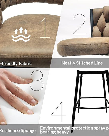 NicBex Haerin-SD-00363-LWJ Dining Chairs, 18.1"x18.1"x35.8", Brown - LeafyLoom