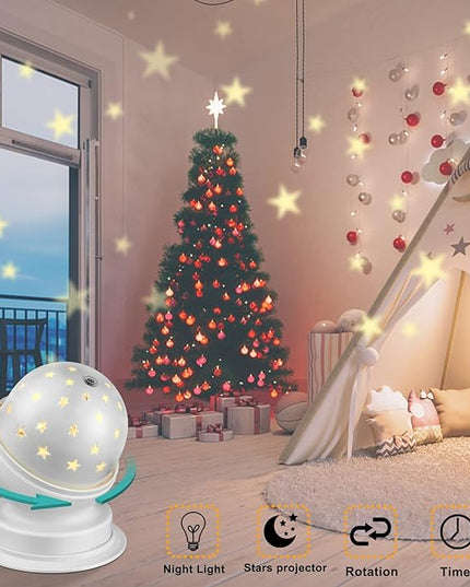 Star Night Light for Kids Star Night Light for Kids Bedroom Girls Night Light Starry Night Light Projector Plug in Night Light for Kids with Timer (1 Pack, 3000K) (3000K Warm White, white) - LeafyLoom
