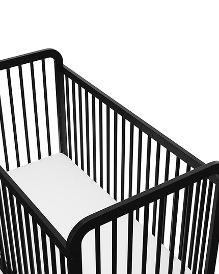 Storkcraft Pasadena 3-in-1 Convertible Crib (Black) – GREENGUARD Gold Certified, Converts to Daybed and Toddler Bed, Fits Standard Full-Size Crib Mattress, Adjustable Mattress Height - LeafyLoom
