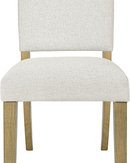 HomePop Open Back Upholstered Dining Chair - Cream Textured Woven (Single Pack) - LeafyLoom