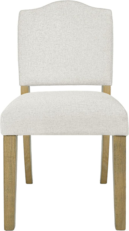 HomePop Open Back Upholstered Dining Chair - Cream Textured Woven (Single Pack) - LeafyLoom