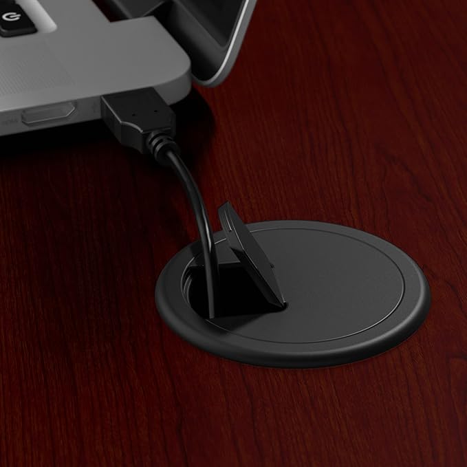 Bush Furniture Cabot L Shaped Computer Desk in Harvest Cherry | Corner Table with Drawers for Home Office - LeafyLoom