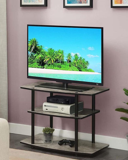 Convenience Concepts Designs2Go 3 Tier TV Stand, 31.5", Faux Birch/Black - LeafyLoom