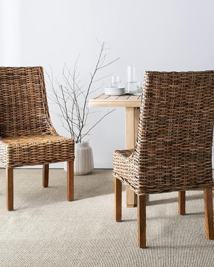 Safavieh Home Collection Suncoast Brown Dining Chair - LeafyLoom