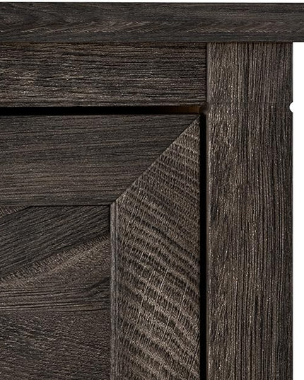 Bush Furniture Key West 2 Drawer Lateral File Cabinet in Dark Gray Hickory | Document Storage for Home Office | Accent Chest with Drawers - LeafyLoom