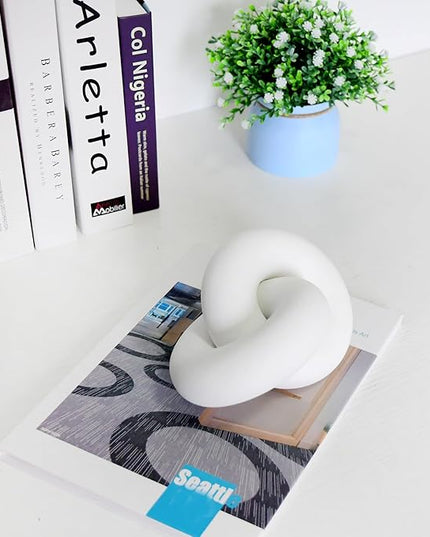 Wood Knot for Coffee Table Wood Link Chain Decor Shelf Decorations, Modern Farmhouse Bookshelf Decorative Objects - LeafyLoom
